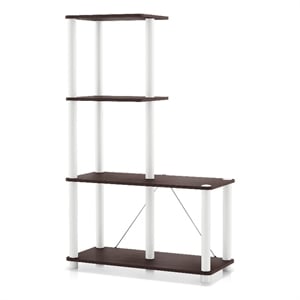 Furniture of America Seni 4-Cube Shelves Wood Open Bookcase in Espresso