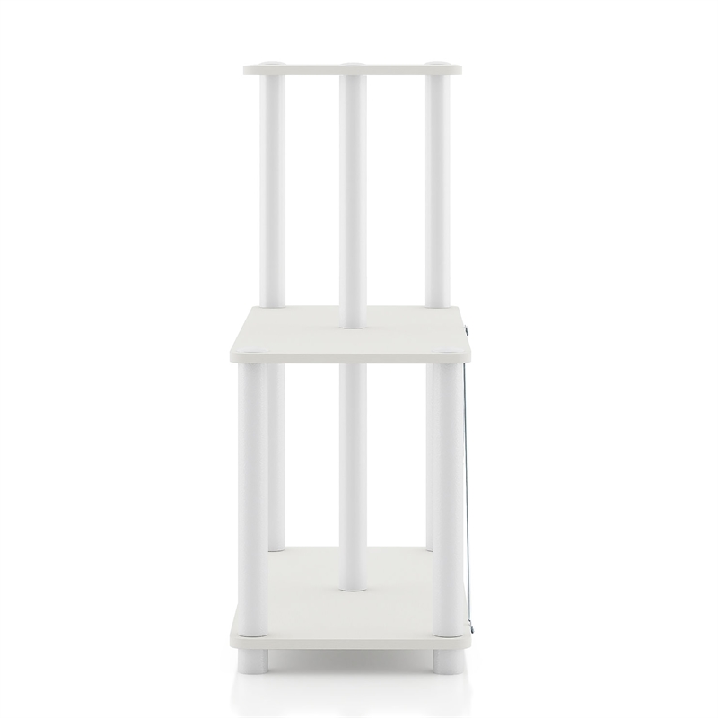 Furniture of America Seni 3-Cube Shelves Wood Open Bookcase in White