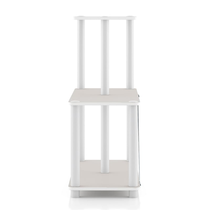 Furniture of America Seni 3-Cube Shelves Wood Open Bookcase in Gray