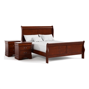 Furniture of America Arabella Wood 3-Piece Queen Bedroom Set in Cherry