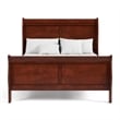 Furniture of America Arabella Wood Sleigh Panel Full Bed in Cherry