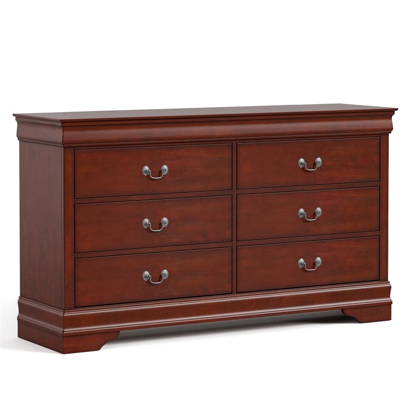 Furniture of America Arabella Wood 3-Piece Nightstand and Dresser Set in Cherry