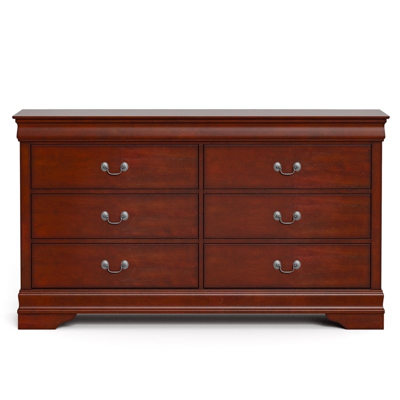 Furniture of America Arabella Wood 3-Piece Nightstand and Dresser Set in Cherry