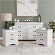 Furniture of America Arabella Wood 3-Piece Nightstand and Dresser Set in White