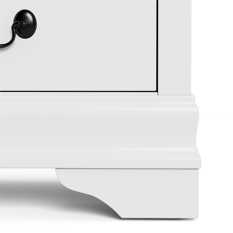 Furniture of America Arabella Wood 3-Piece Nightstand and Dresser Set in White