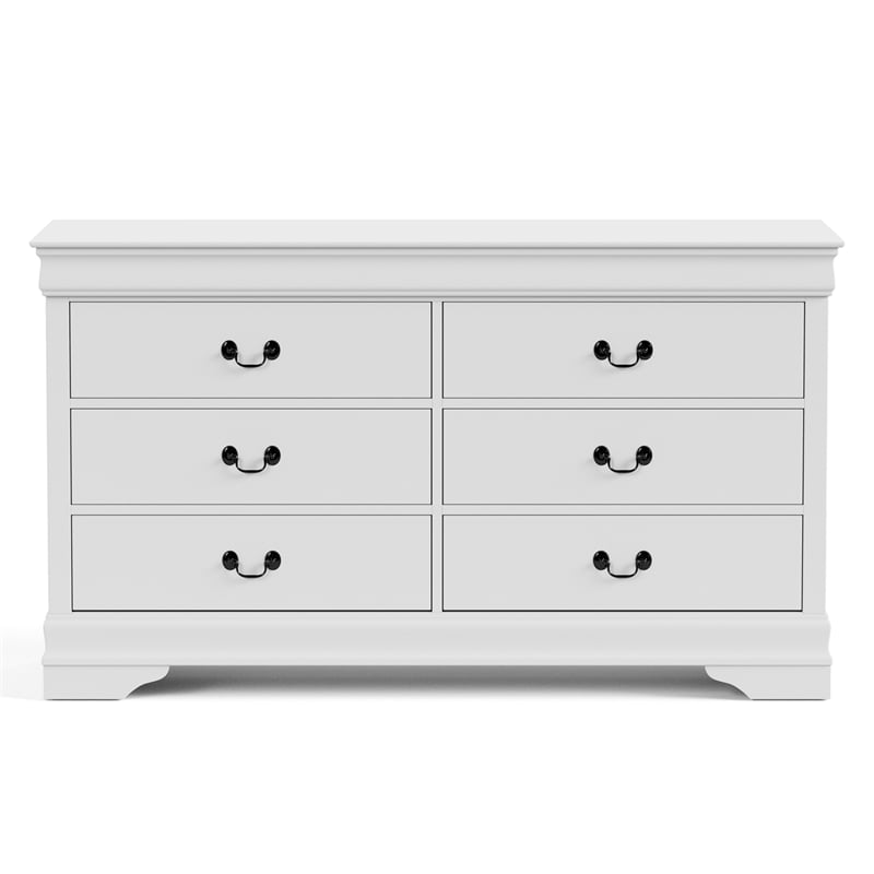 Furniture of America Arabella Wood 3-Piece Nightstand and Dresser Set in White