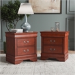 Furniture of America Arabella Wood Cherry 2-Drawer Nightstands (Set of 2)