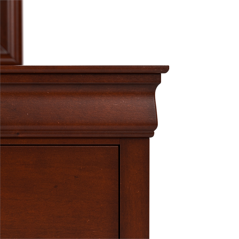 Furniture of America Arabella Wood Dresser with Mirror in Cherry