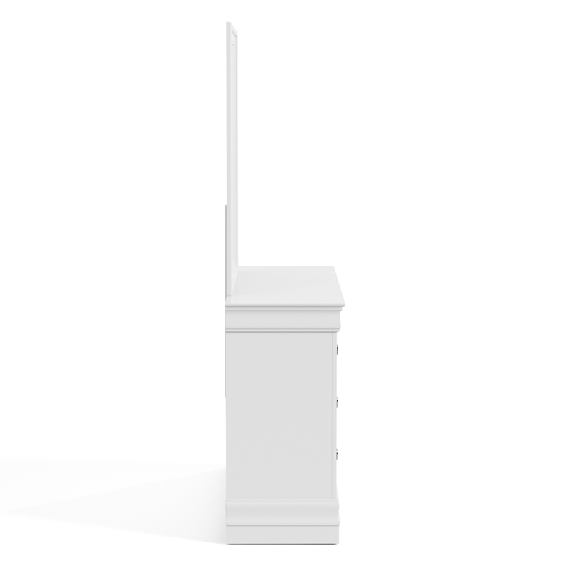 Furniture of America Arabella Wood Dresser with Mirror in White