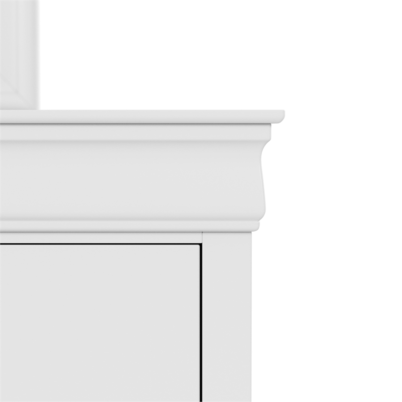 Furniture of America Arabella Wood Dresser with Mirror in White