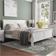 Furniture of America Arabella Wood Sleigh King Panel Bed in White