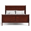 Furniture of America Arabella Wood Sleigh Queen Panel Bed in Cherry