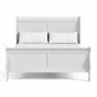 Furniture of America Arabella Wood Sleigh Queen Panel Bed in White