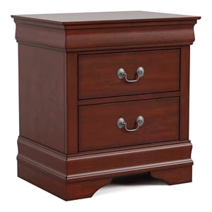 Furniture of America Arabella Wood 2-Drawer Nightstand in Cherry