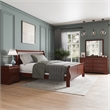 Furniture of America Arabella Wood 4-Piece King Bedroom Set in Cherry
