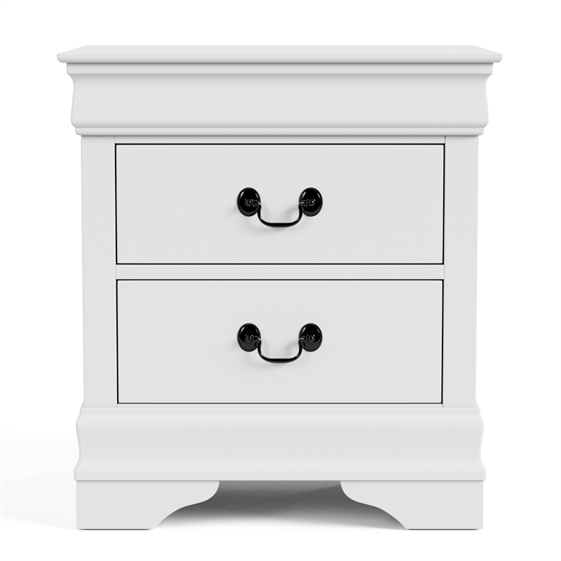 Furniture of America Arabella Wood 4-Piece Full Bedroom Set in White