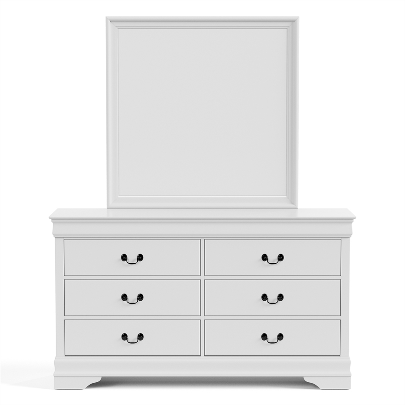 Furniture of America Arabella Wood 4-Piece Full Bedroom Set in White