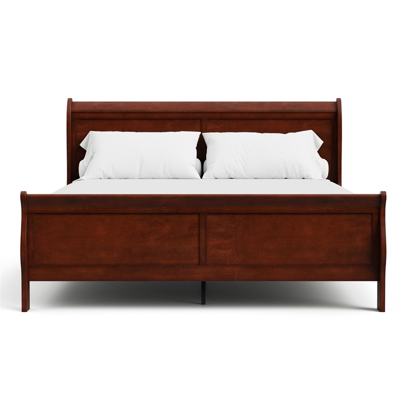 Furniture of America Arabella Wood 2-Piece King Bedroom Set in Cherry