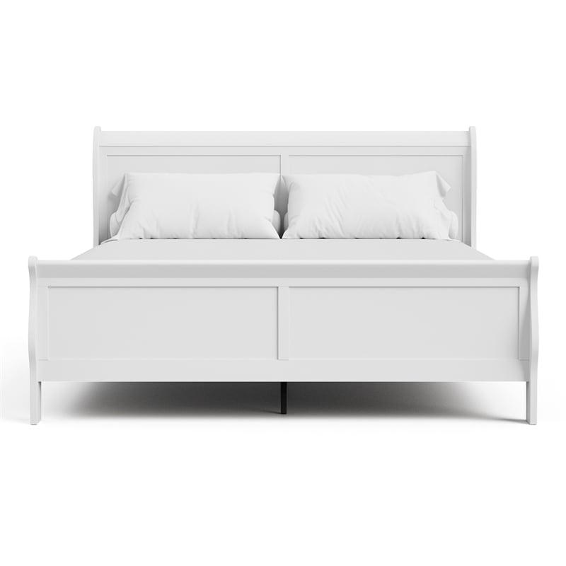 Furniture of America Arabella Wood 2-Piece King Bedroom Set in White