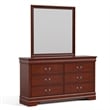 Furniture of America Arabella Wood 5-Piece King Bedroom Set in Cherry
