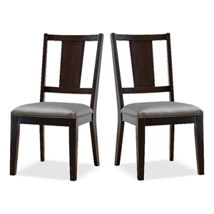 Furniture of America Arvin Wood Padded Side Chairs in Espresso (Set of 2)