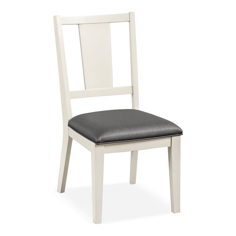 Furniture of America Arvin Wood Padded Side Chairs in White (Set of 2)