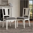 Furniture of America Arvin Wood Padded Side Chairs in White (Set of 2)