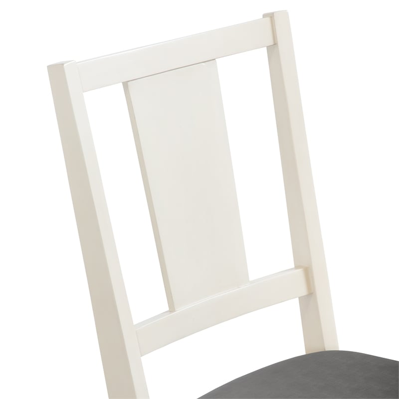 Furniture of America Arvin Wood Padded Side Chairs in White (Set of 2)
