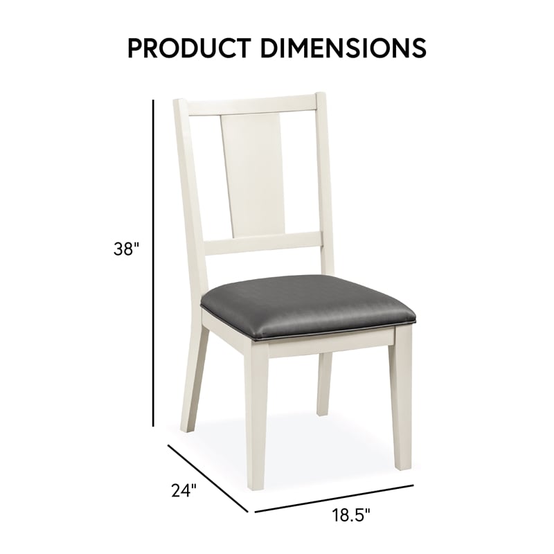 Furniture of America Arvin Wood Padded Side Chairs in White (Set of 2)