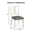 Furniture of America Arvin Wood Padded Side Chairs in White (Set of 2)