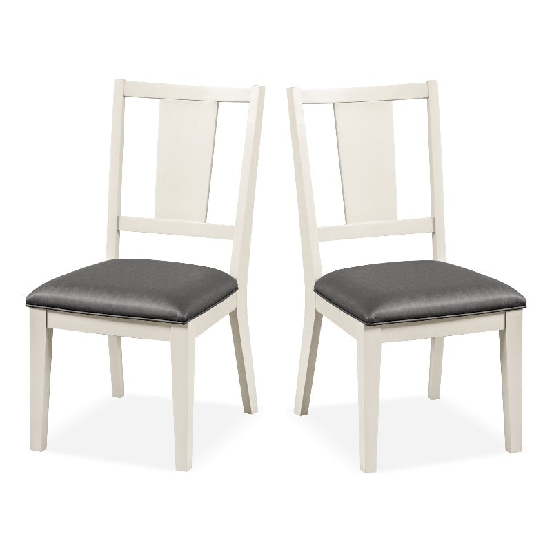 Furniture of America Arvin Wood Padded Side Chairs in White (Set of 2)