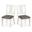 Furniture of America Arvin Wood Padded Side Chairs in White (Set of 2)