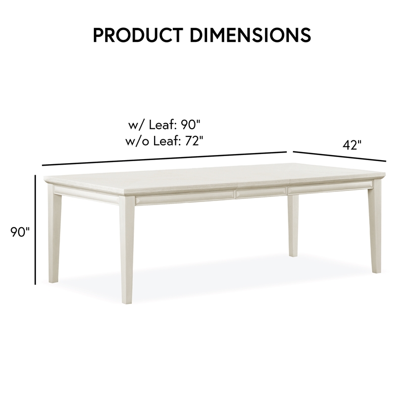 Furniture of America Arvin Wood Extendable Dining Table in White