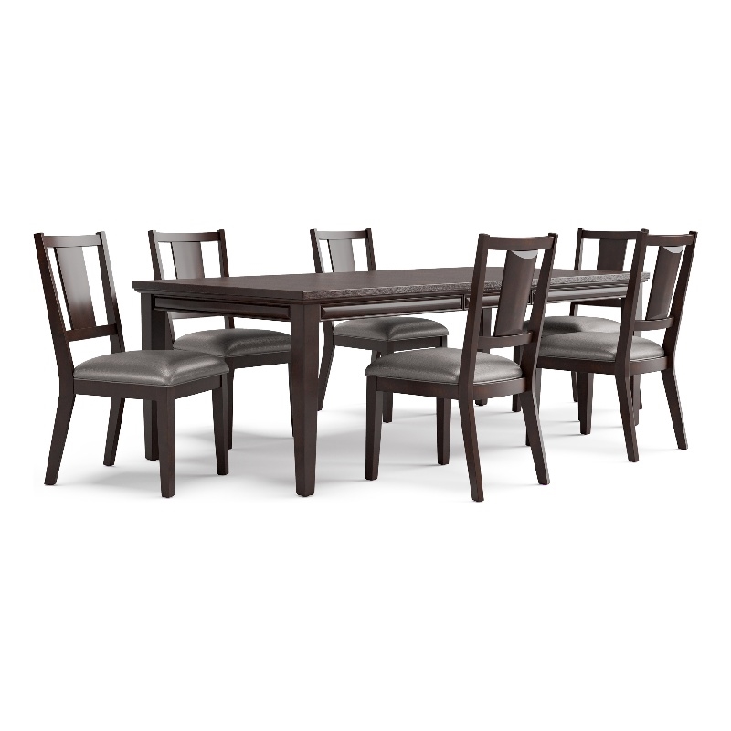 Furniture of America Arvin Wood 7-Piece Extendable Dining Table Set in Espresso