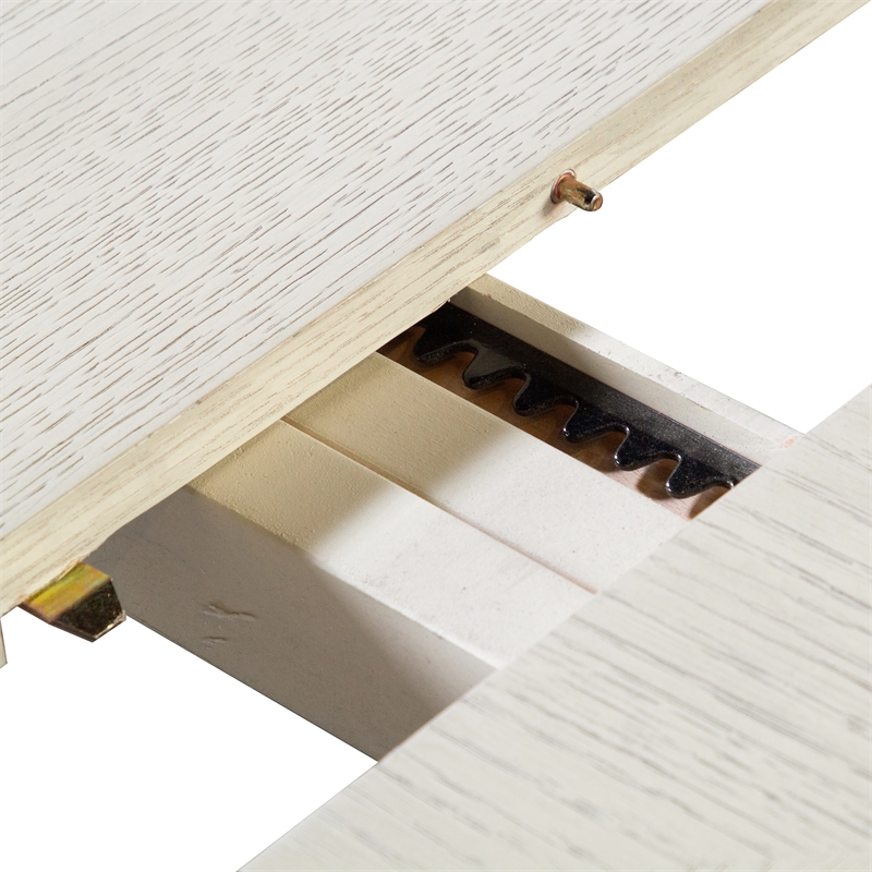 Furniture of America Arvin Wood 7-Piece Extendable Dining Table Set in White