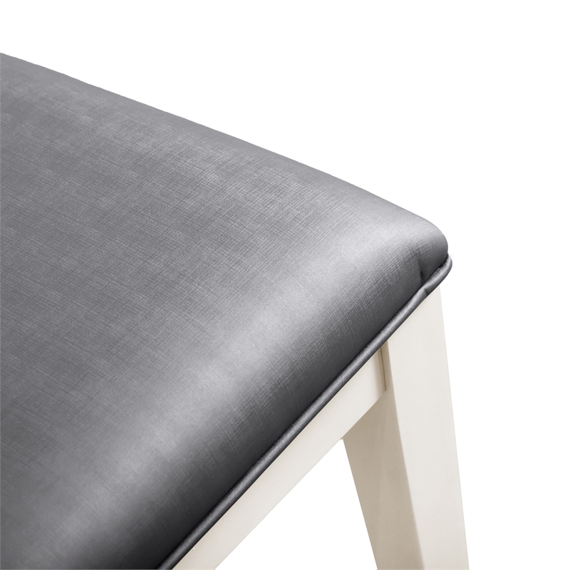 Furniture of America Arvin Wood 7-Piece Extendable Dining Table Set in White