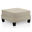Furniture of America Reese Chenille and Wood Storage Ottoman in Beige