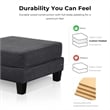 Furniture of America Reese Chenille and Wood Storage Ottoman in Black