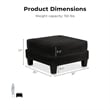 Furniture of America Reese Chenille and Wood Storage Ottoman in Black