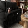 Furniture of America Reese Chenille Black Sofa with Cup Holders and USBs