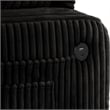Furniture of America Reese Chenille Black Sofa with Cup Holders and USBs