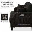 Furniture of America Reese Chenille Dark Gray Loveseat with Cup Holders