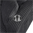 Furniture of America Reese Chenille Dark Gray Loveseat with Cup Holders