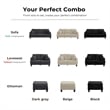 Furniture of America Reese Chenille Dark Gray Loveseat with Cup Holders