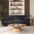 Furniture of America Reese Chenille Dark Gray Sofa with Cup Holders and USBs