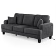 Furniture of America Reese Chenille Dark Gray Sofa with Cup Holders and USBs
