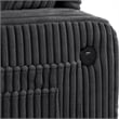 Furniture of America Reese Chenille Dark Gray Sofa with Cup Holders and USBs