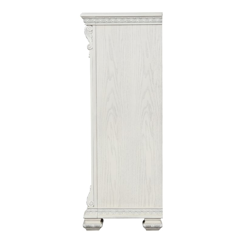 Furniture of America Byrne Wood Dovetail 5-Drawer Chest in White