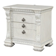 Furniture of America Byrne Wood Dovetail White 3-Drawer Nightstand with USBs