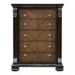 Furniture of America Byrne Wood Dovetail 5-Drawer Chest in Espresso